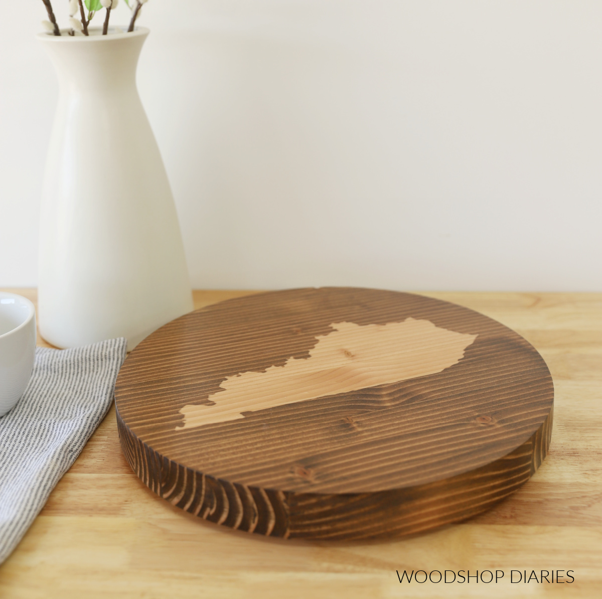 DIY Wooden Lazy Susan  From a Single 2x4 Board