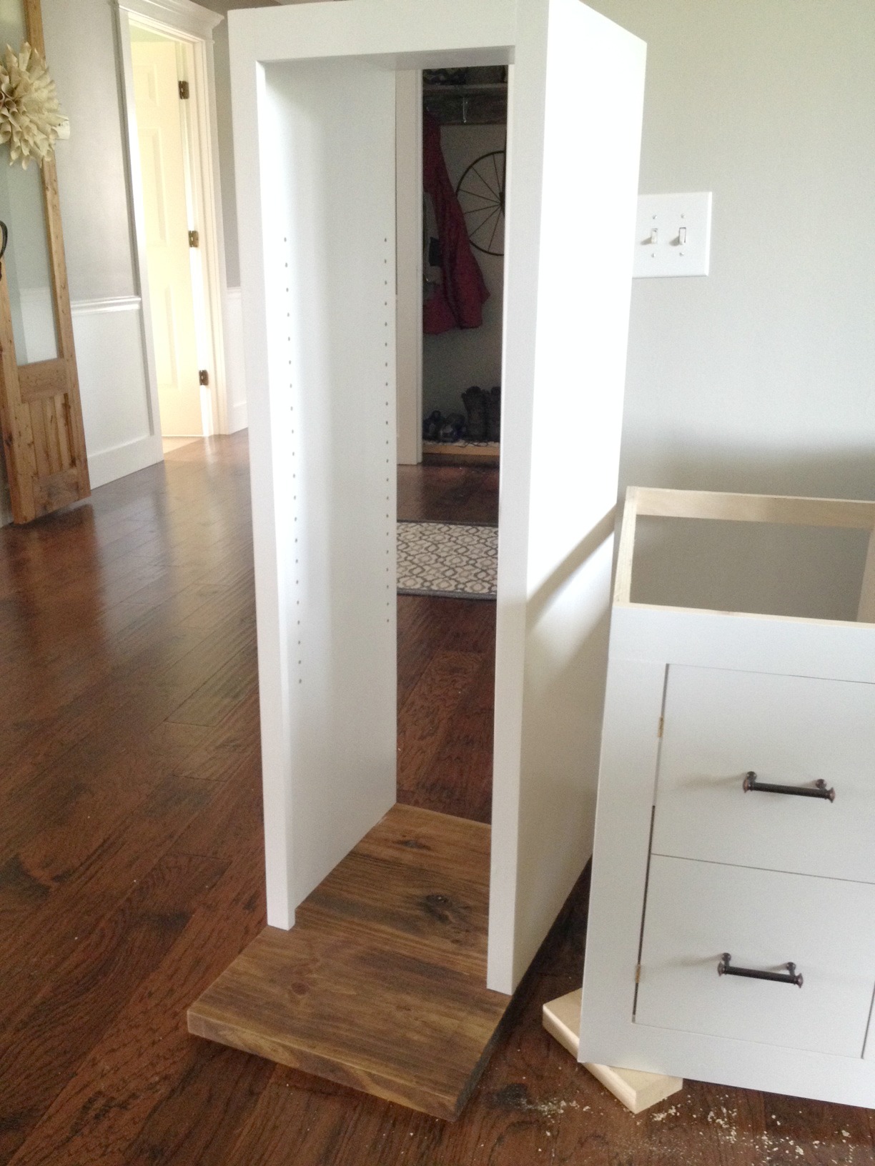 DIY Mudroom Built Ins--{A Before and After Transformation!}