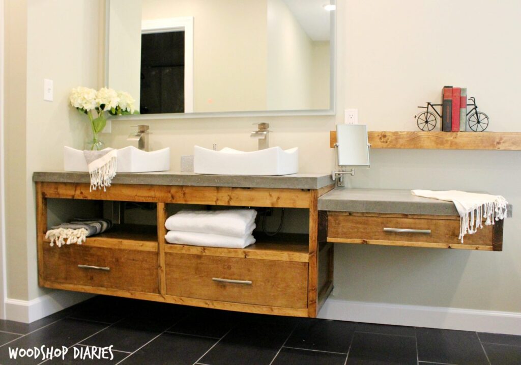22 Corner Bathroom Vanity with Sink Wall Mount Floating Cabinet w