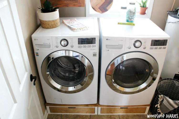 How to Build Your Own DIY Washer and Dryer Pedestal Stands