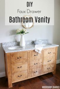 How to Build a Faux Drawer Bathroom Vanity to Maximize Storage Space