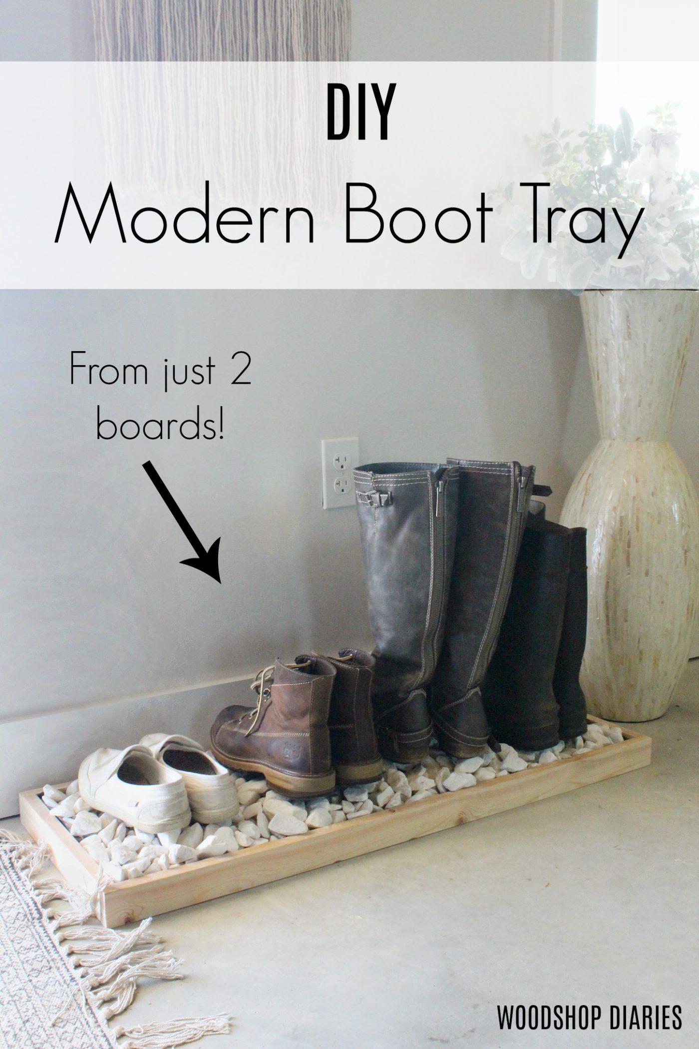 How To Make A Modern Diy Boot Tray From Two Boards