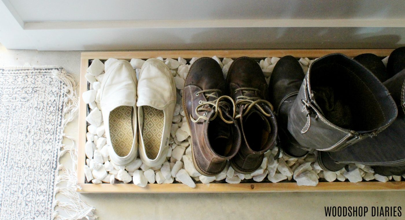 DIY simple modern shoe rack 