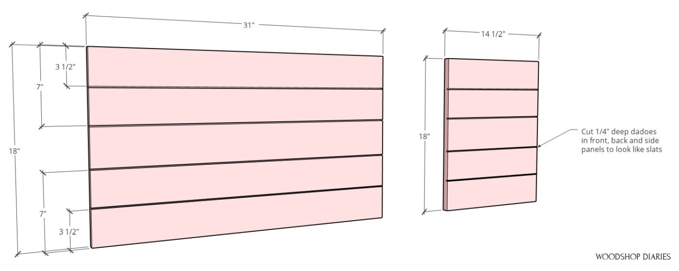 DIY Toy Box--With Faux Slats! {FREE BUILDING PLANS!}