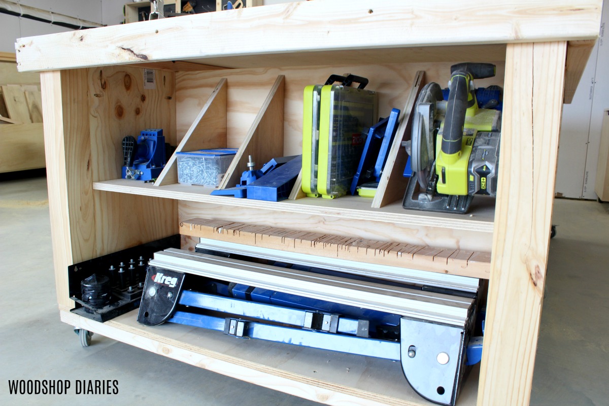 Workbench Table Garage Shop Tool Organizer Woodworking Table W