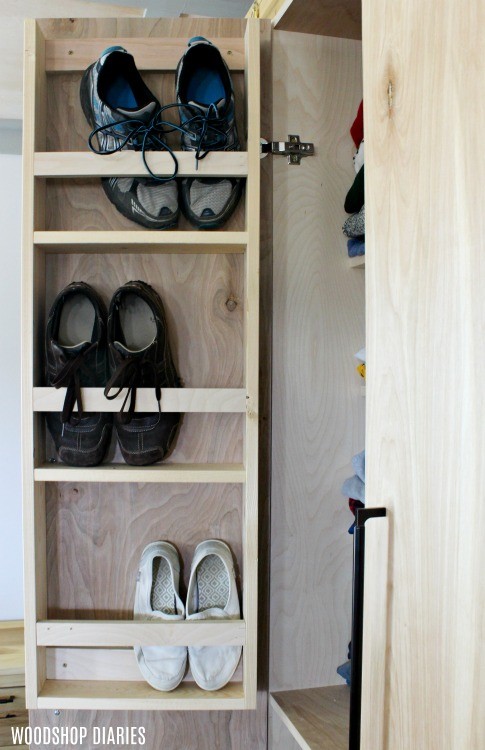 https://www.woodshopdiaries.com/wp-content/uploads/2019/03/Small-door-with-shoe-shelves-on-closet-cabinet.jpg
