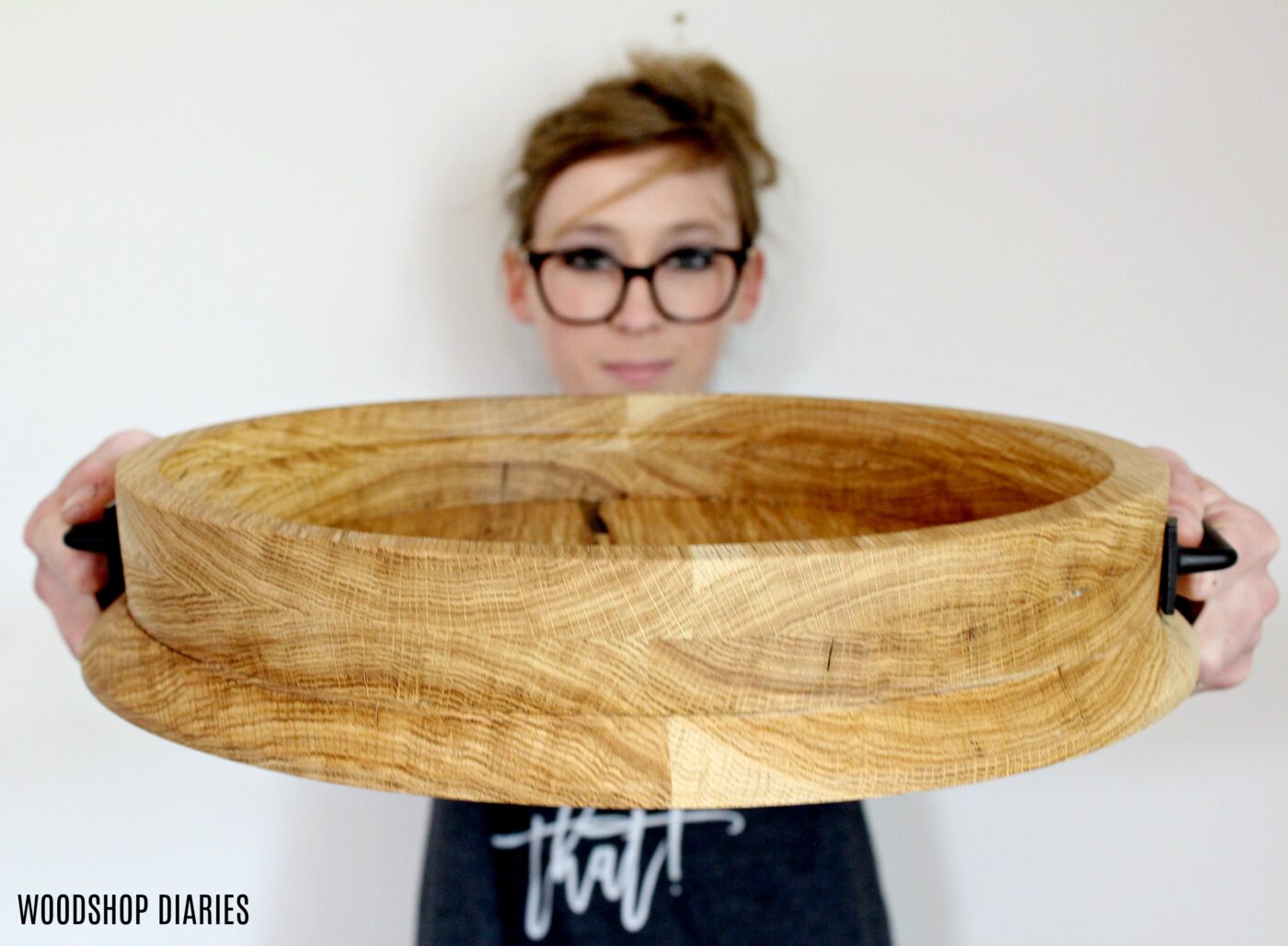 DIY Round Wood Serving Tray {With One Board And Four Tools!}