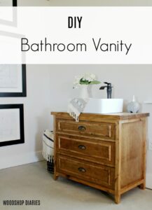 How to Build a DIY Vanity with Drawers {Free Plans and Video!}