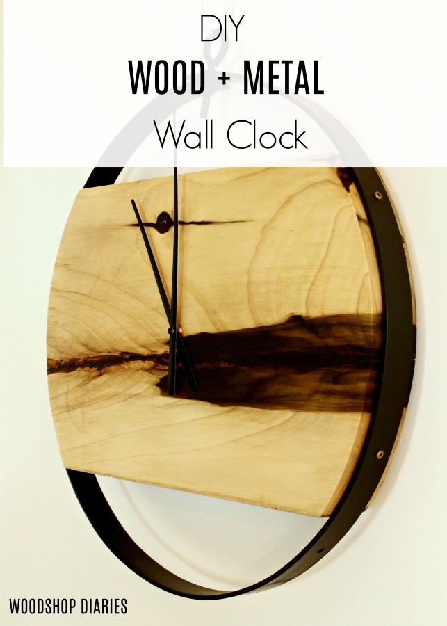 How to Make a DIY Wood + Metal Wall Clock {Video Tutorial}