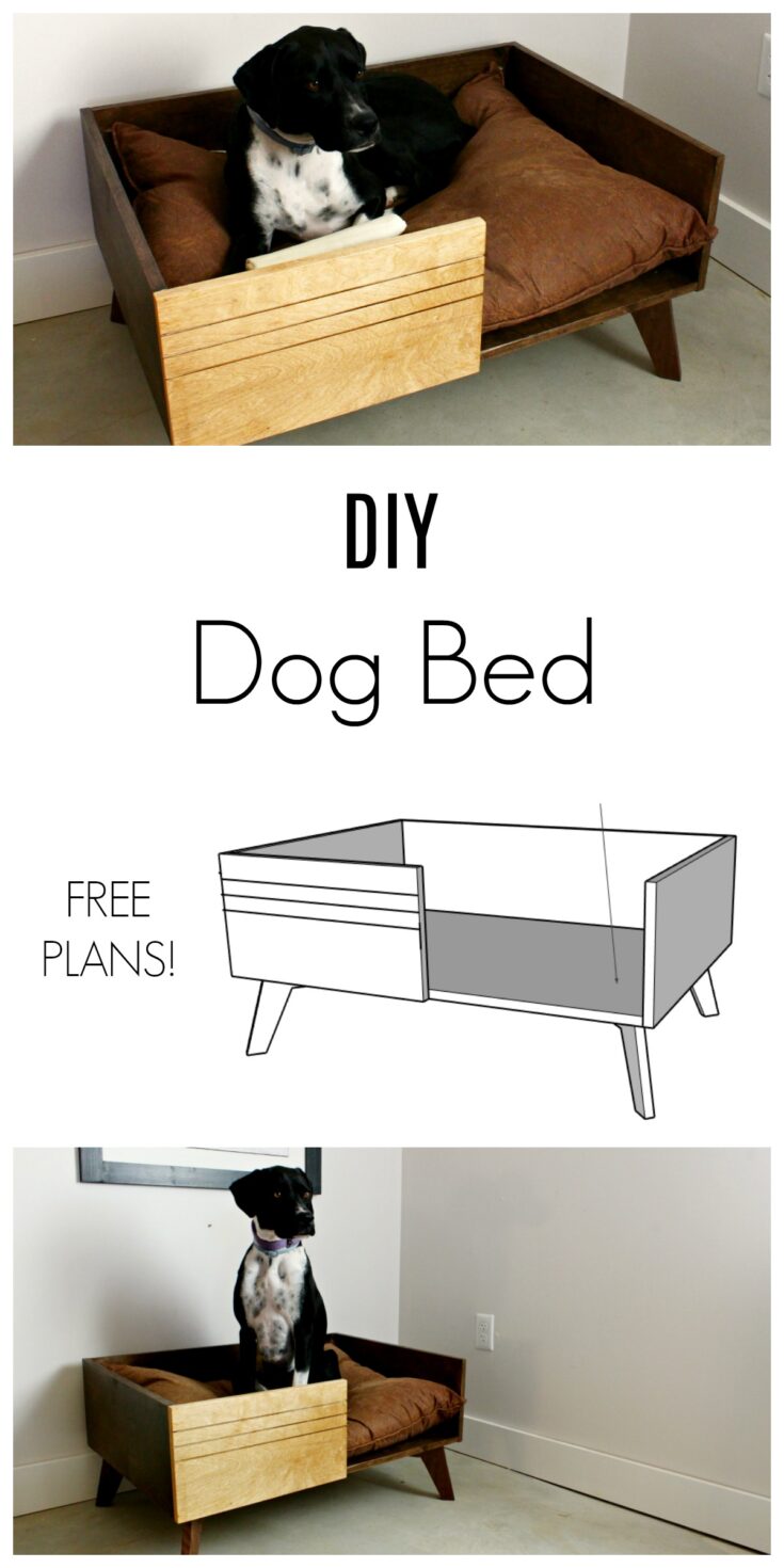 DIY Modern Dog Bed--{Free Plans and Video Tutorial!}