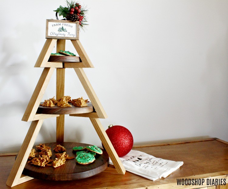 DIY Tiered Plate Candy Stand + 3 Ingredient Christmas Candy