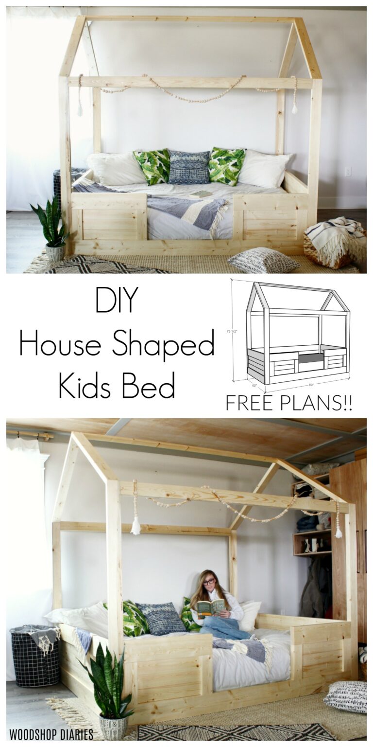 DIY Kids House Bed Twin Size--{Free Plans to Build Your Own!}