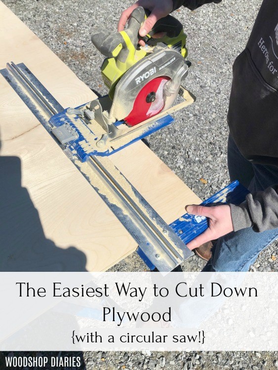 The Easiest Way to Cut Down Plywood Sheets--{Without a Table Saw!}