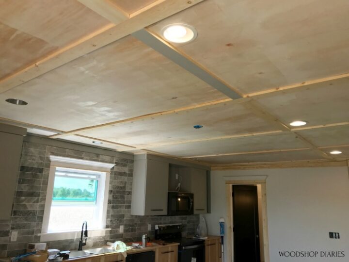 How We Installed Our Plywood Ceiling on a Budget{3 Step Tutorial!}