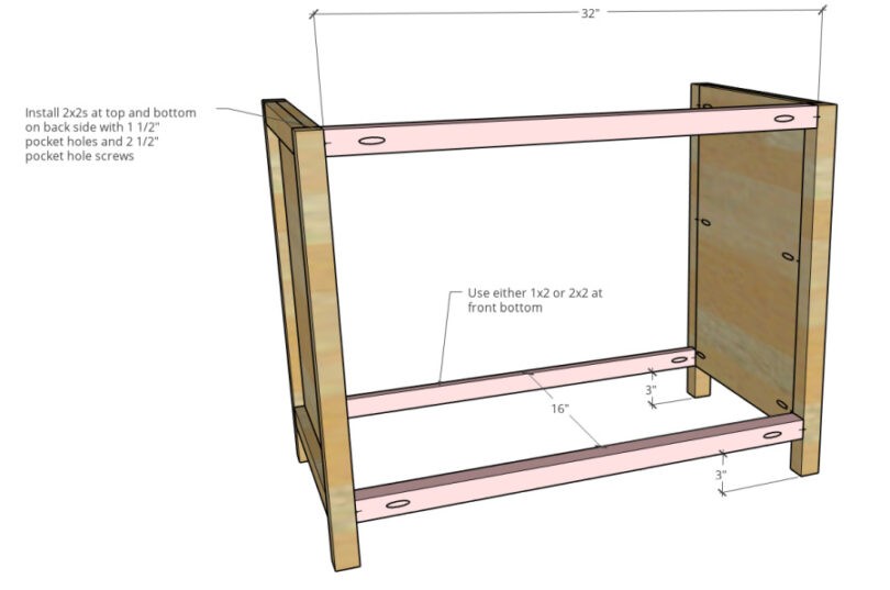 DIY Shelf Cabinet--{Easy Basic TV Stand Shelf Idea!}