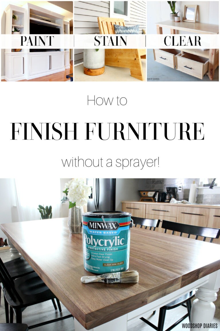 How to Finish Raw Wood Furniture {Without a Sprayer!}