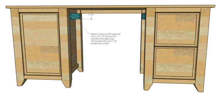 How to Build a Computer Desk --{Using 2x4s and Plywood!!}