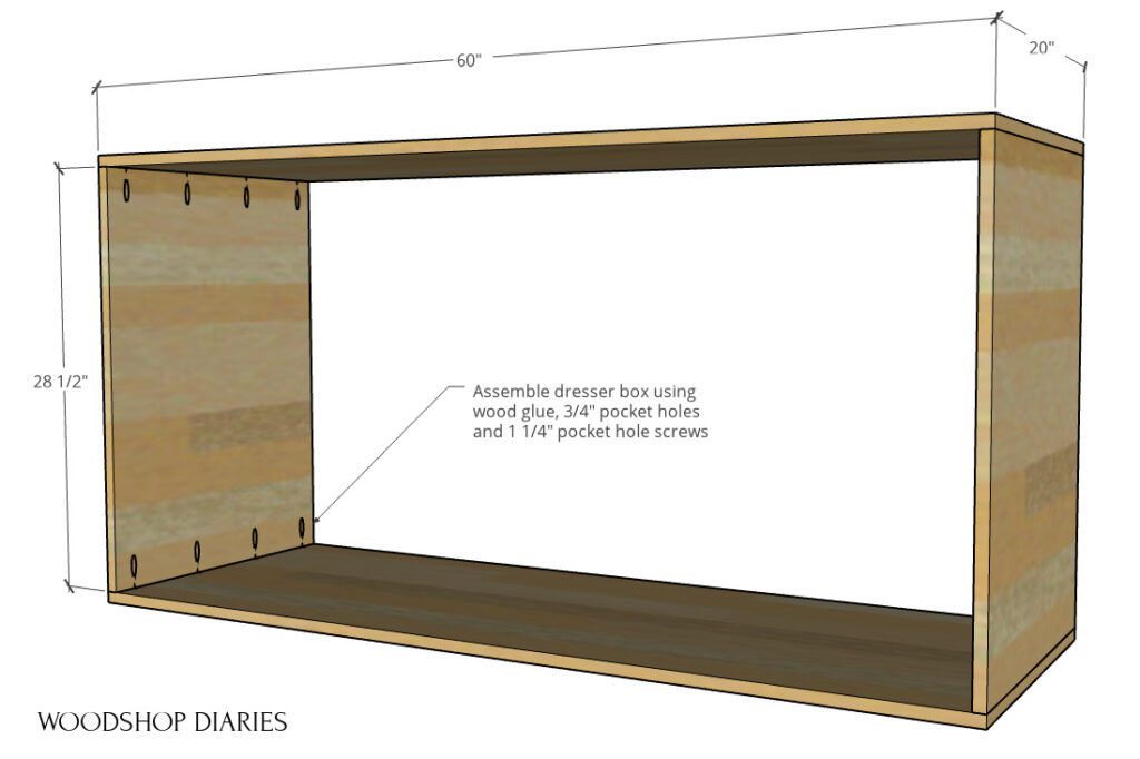 How to Build a Modern Dresser --{From Plywood and 2x4s!}