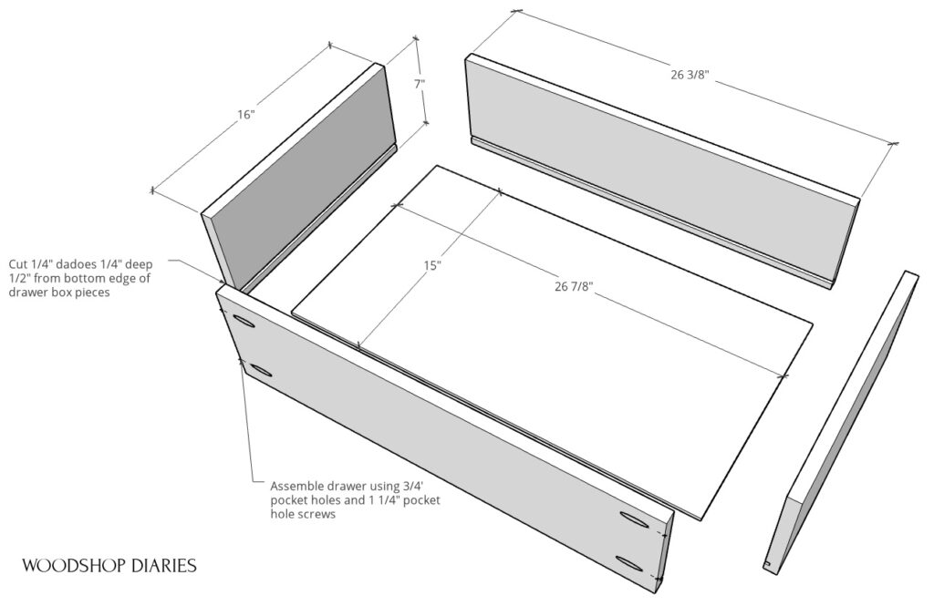 How to Build a Modern Dresser --{From Plywood and 2x4s!}