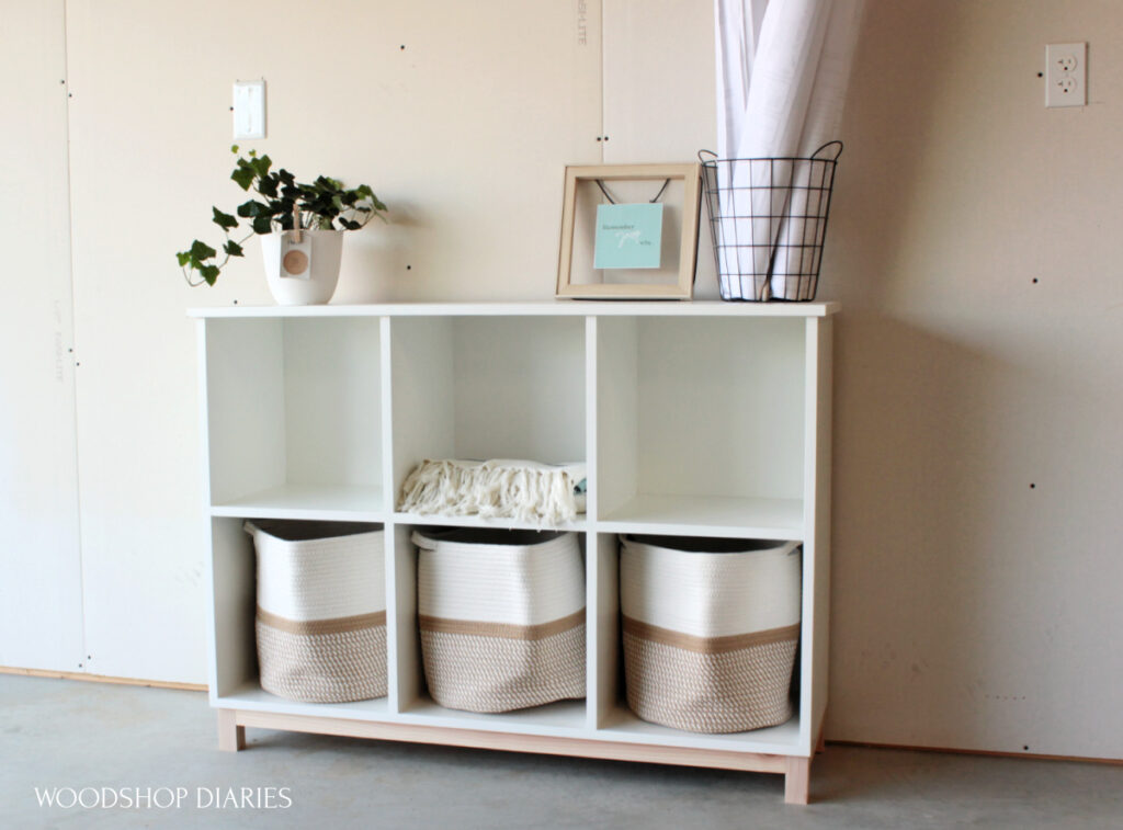 DIY Storage Shelf with Baskets • Ugly Duckling House