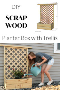 DIY Planter Box with Trellis--An Easy 4 Step Scrap Wood Project!