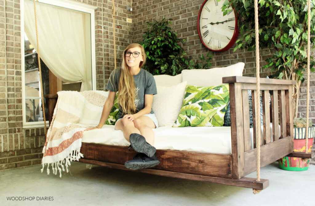 DIY Porch Swing Bed | Printable Building Plans in TWIN & CRIB Bed Sizes