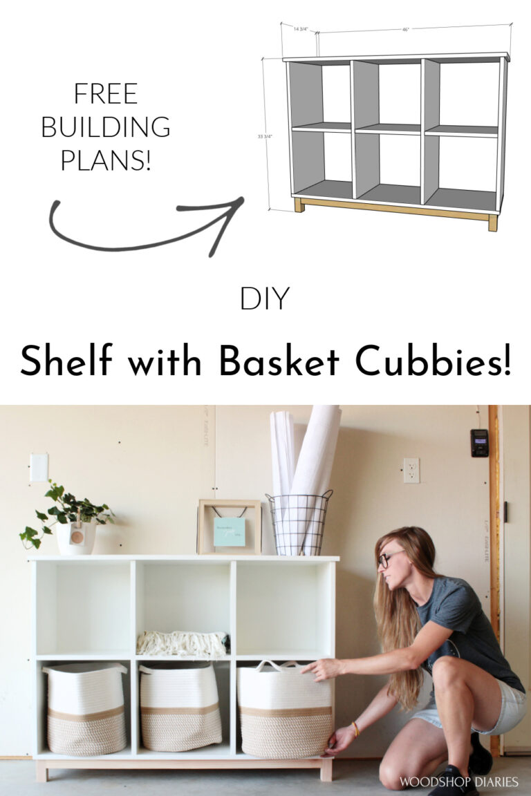 Easy DIY Shelf with Baskets -- {Step by Step Building Plans!}