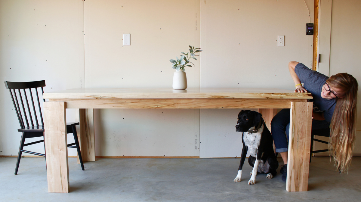 Shara And Lucy With DIY Contemporary Dining Table Small 