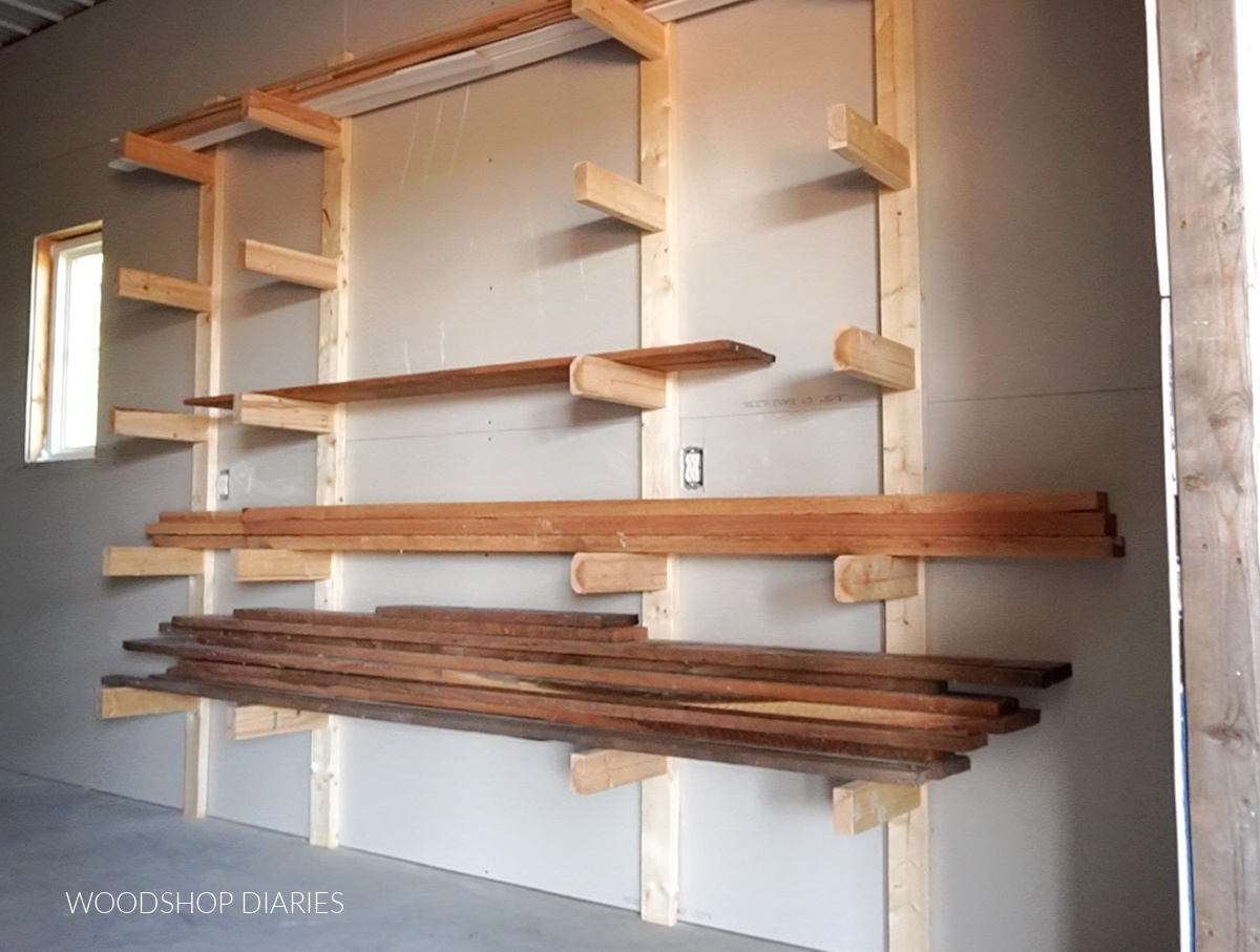 Adjustable diy garage shelves plans with plywood