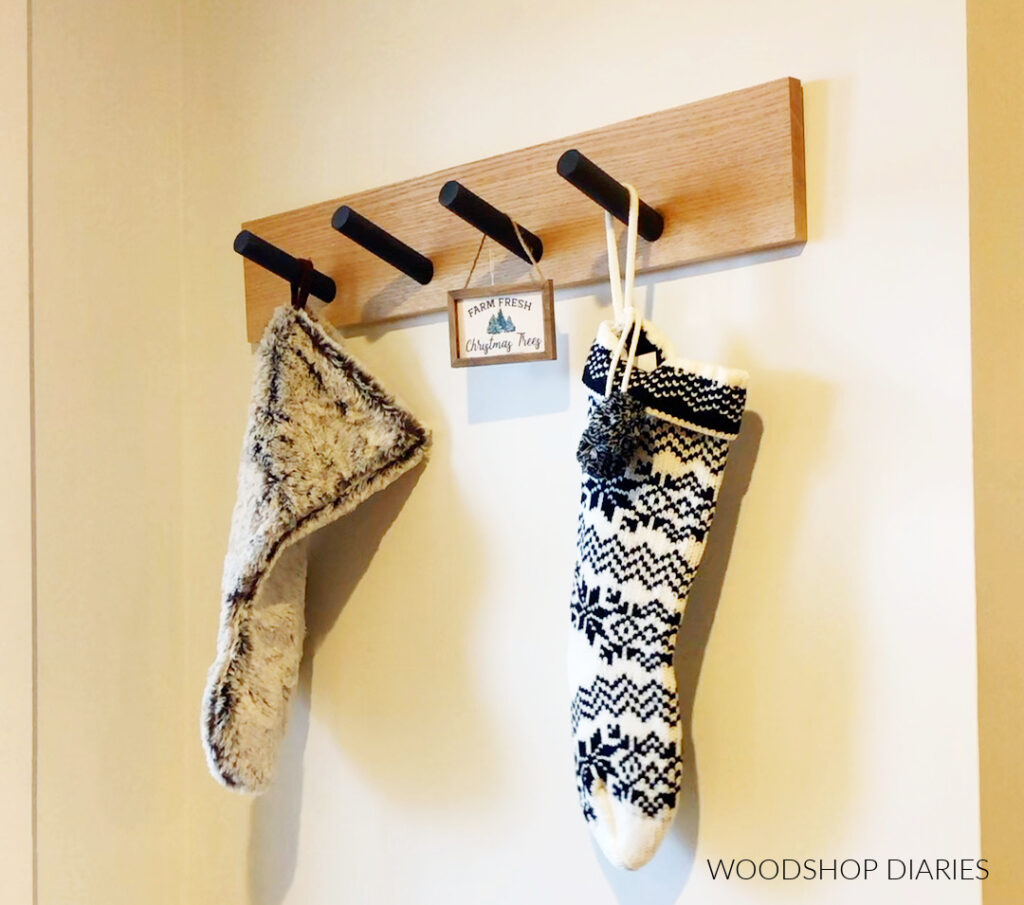 Easy DIY Stocking Hanger Rack