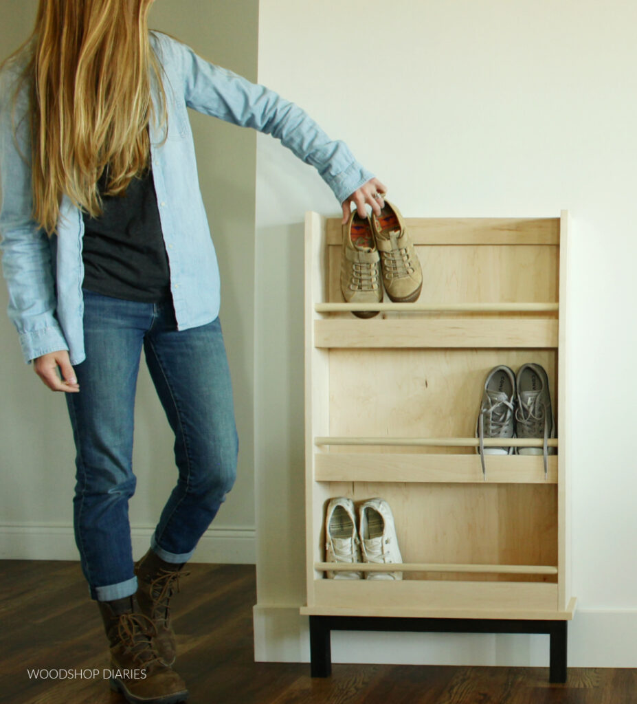 How To Make A DIY Wooden Shoe Rack - The DIY Nuts