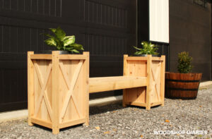 DIY Wooden Planter Bench | BUIDLING PLANS!