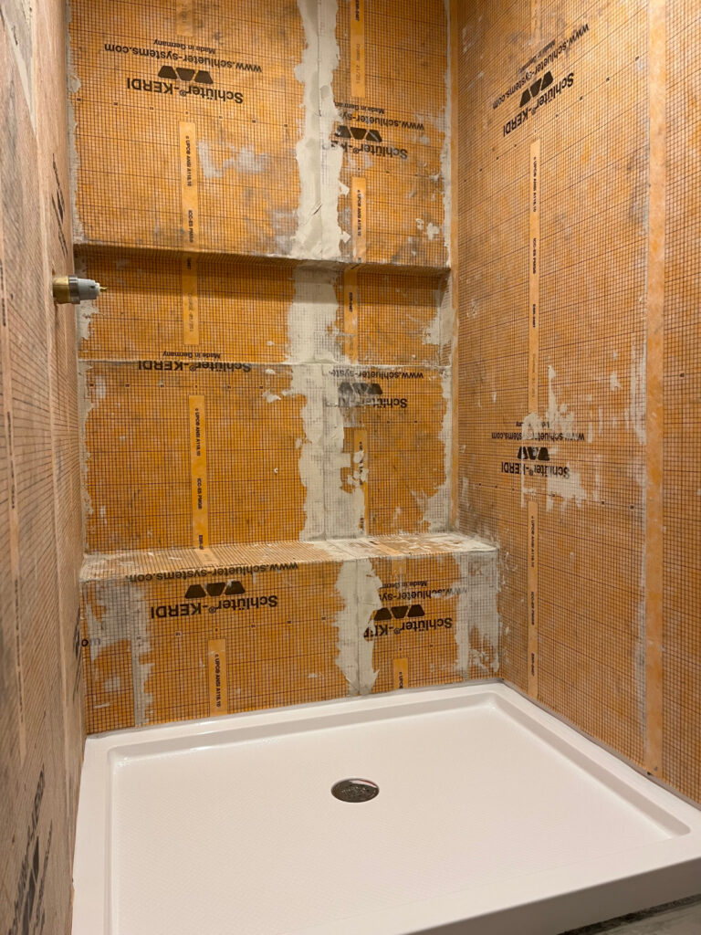 DIY Shower Remodel--Modern Walk-In Tile Shower