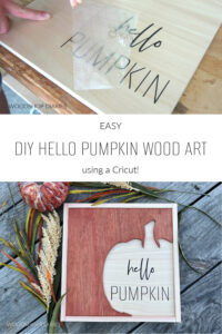 DIY Hello Pumpkin Wood Art -- Easy Cricut Project Idea!