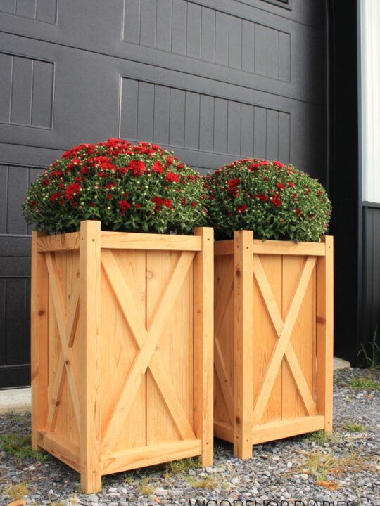 Wood planter, wood planter box, wheelbarrow, garden planter, flower planter, outdoor hot planter, mid century planter, wooden box