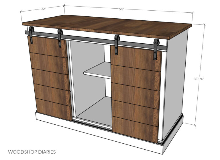 Diy Sliding Door Cabinet Building Plans 6762