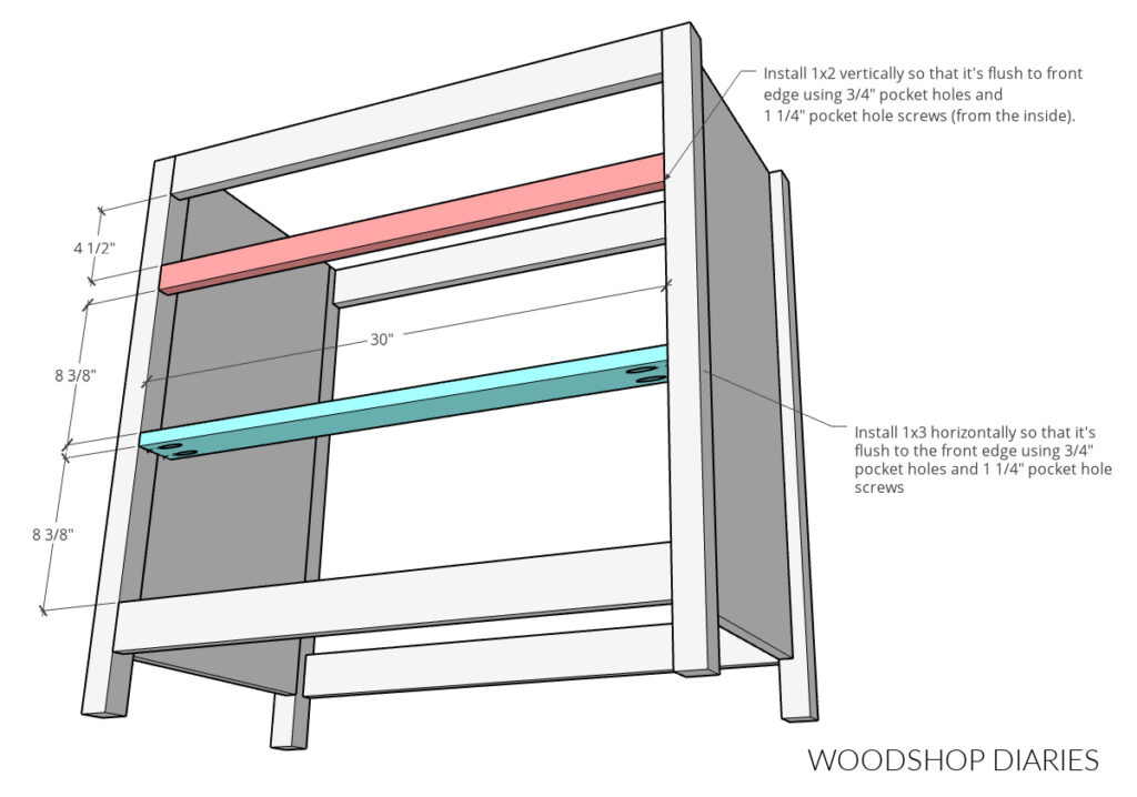 DIY Oversized Nightstand with 3 Drawers