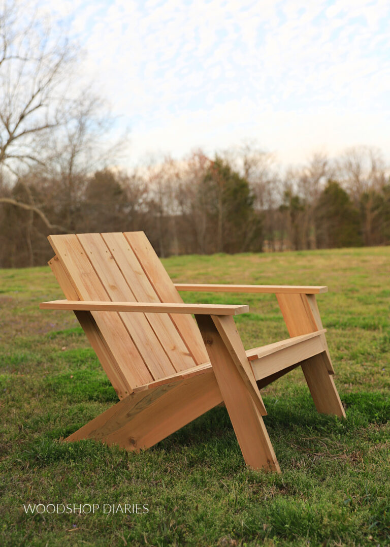 Modern DIY Adirondack Chair | PRINTABLE BUILDING PLANS