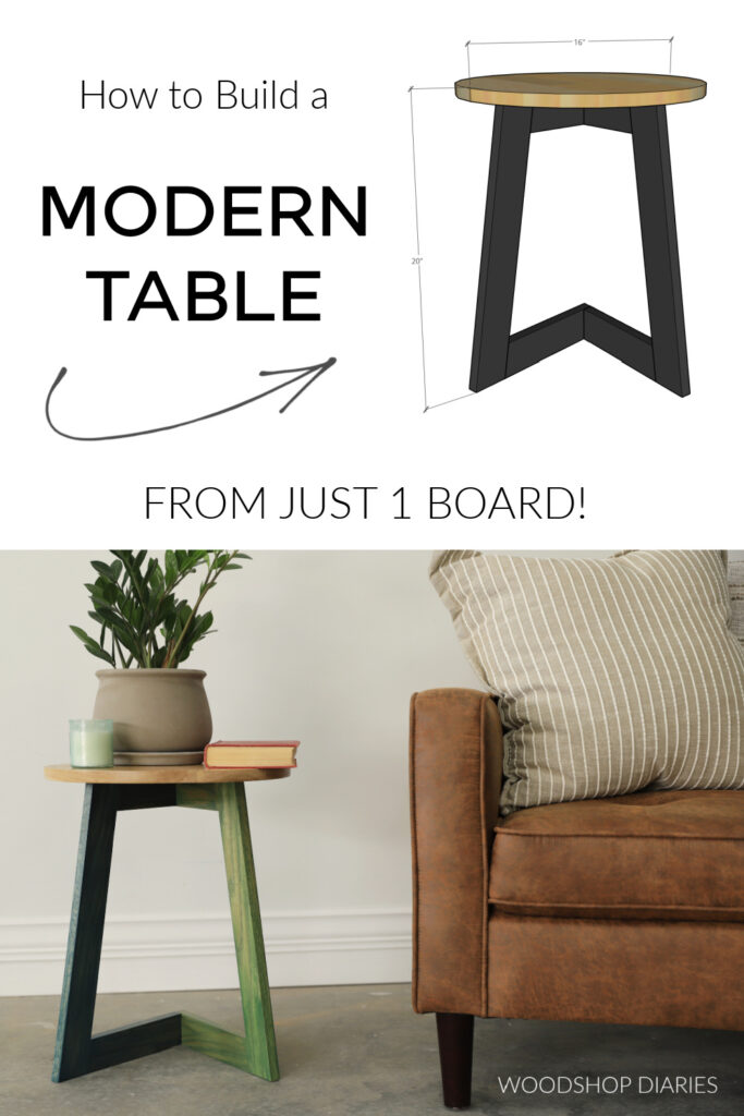 Modern DIY C Table | Made from Just 1 Board!!