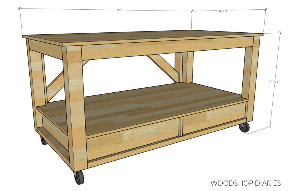 Easy DIY Workbench With Drawers | Woodworking Plans