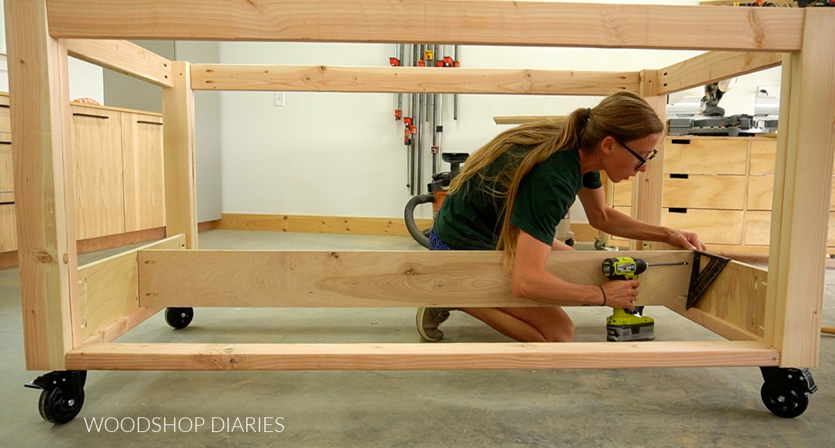 EASY DIY Workbench! Mobile with Storage And Plans! — MAKER GRAY