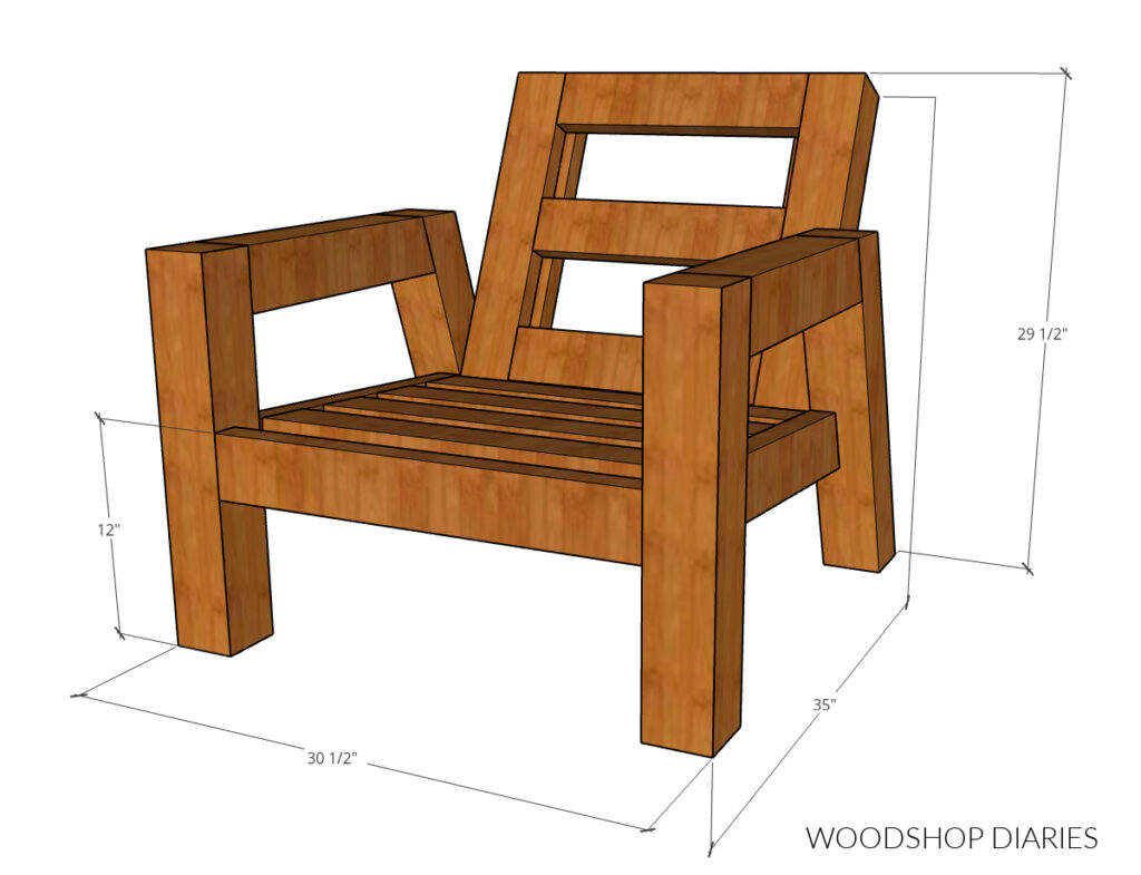 DIY Chunky Outdoor Chair | BUILDING PLANS