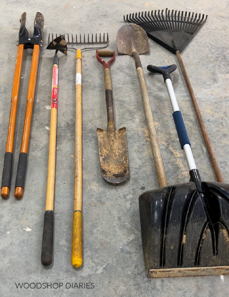 Easy DIY Yard Tool Organizer | From Scrap Wood!