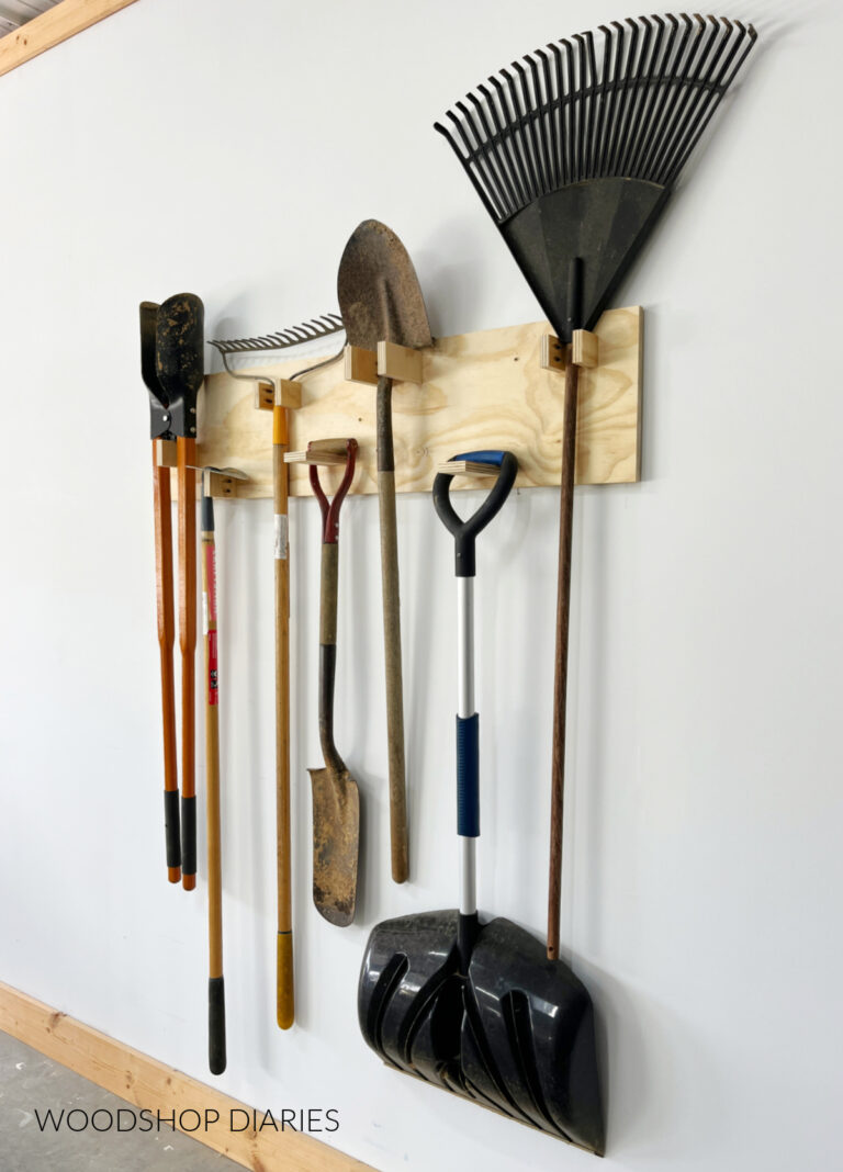 Easy DIY Yard Tool Organizer | From Scrap Wood!