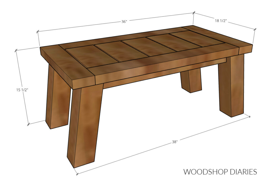 DIY Chunky Outdoor Coffee Table