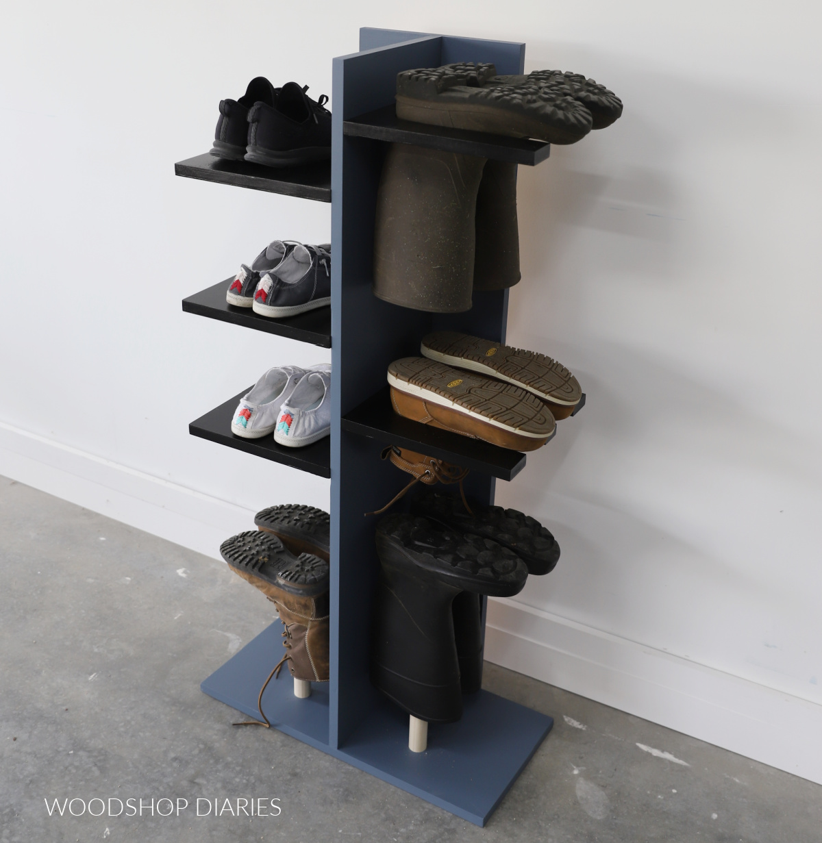 DIY Vertical Shoe Organizer