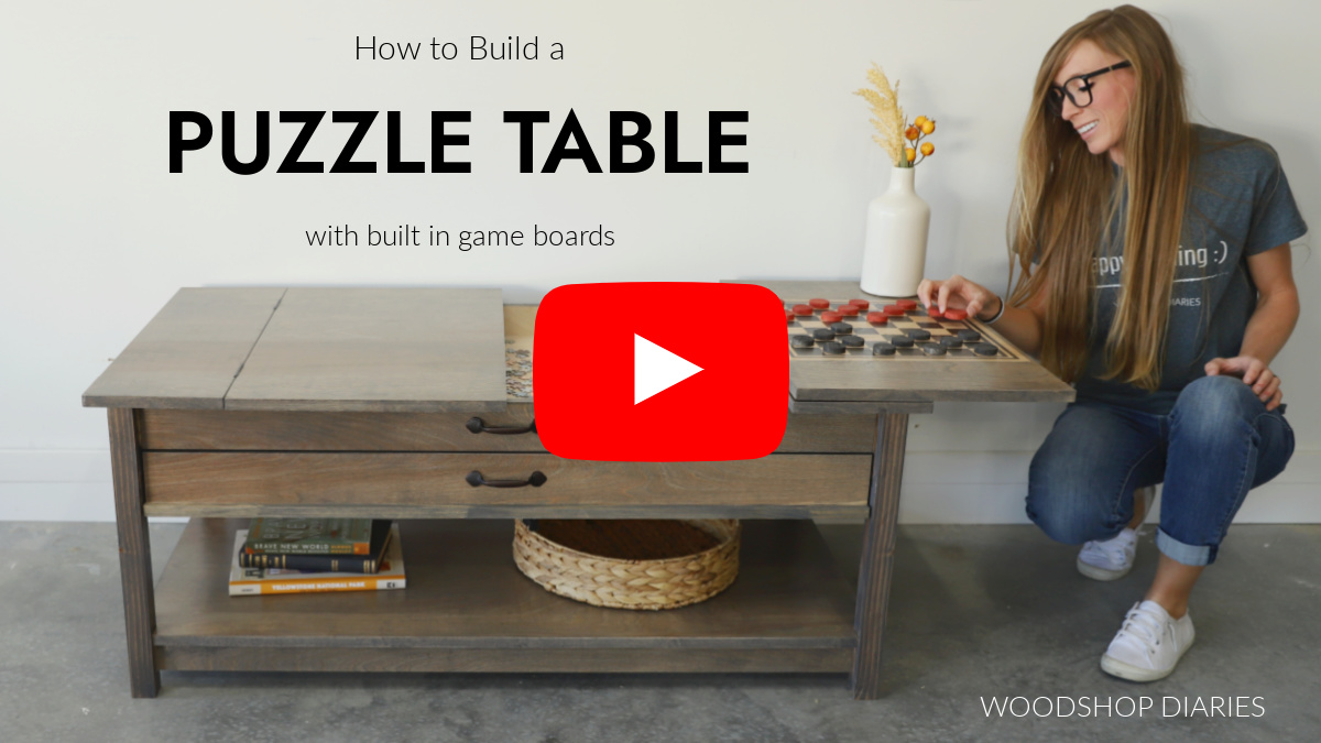 DIY Puzzle Table with easy step-by-step Build Plans - Designed Decor