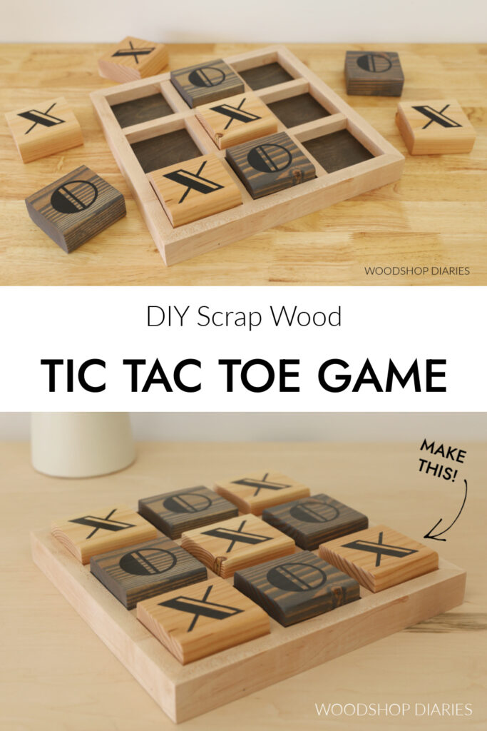 How to Make a Wood Tic Tac Toe Game | with SCRAP WOOD!