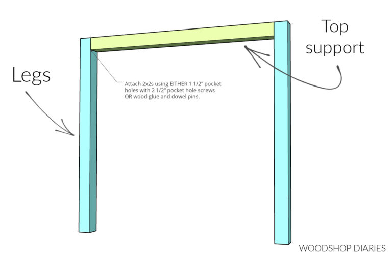 How To Build A Modern Nightstand BUILDING PLANS VIDEO   Nightstand Front Back Frame 768x507 