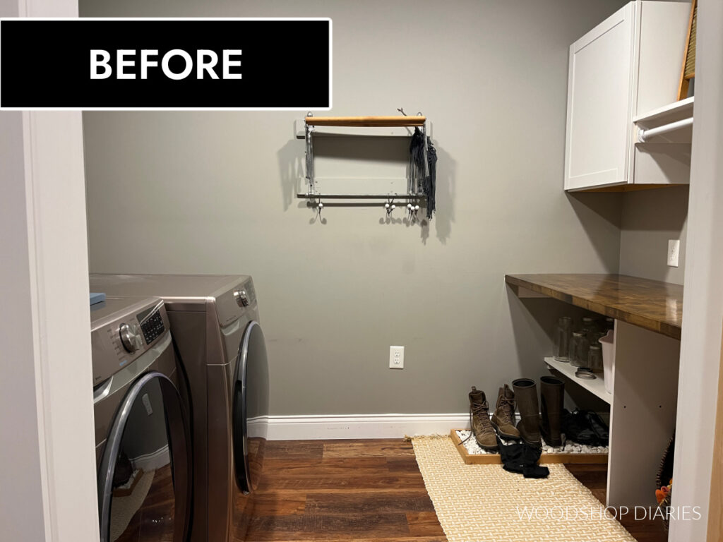 DIY Laundry Room Remodel With Built In Cabinets